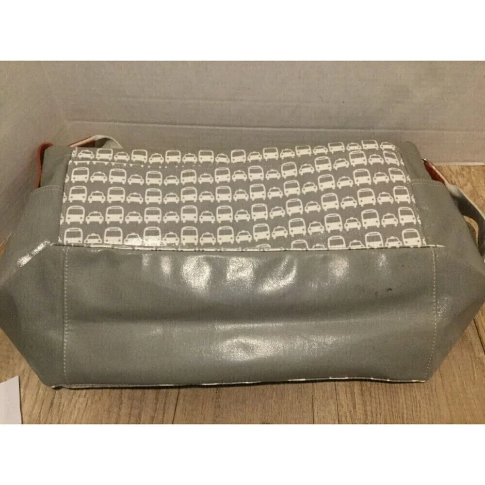 DwellStudio Thermos Sullivan Messenger Diaper Bag Transportation Gray Insulated